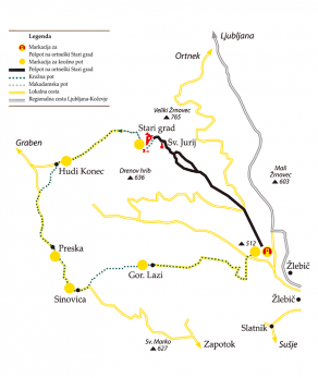 Žlebiška pešpot na ortneški Stari grad in krožna panoramska pot